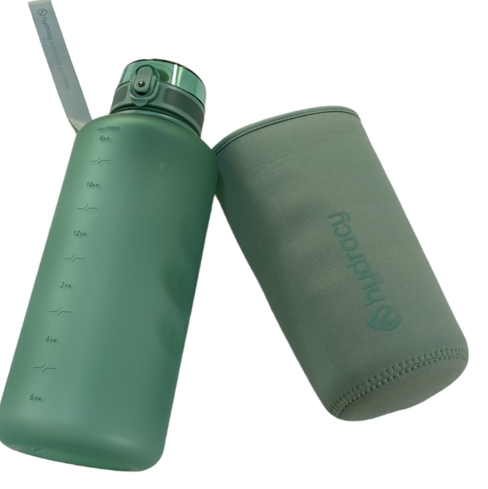 Hydracy, sage green 64 Oz water bottle with insulation/ condensation sle…